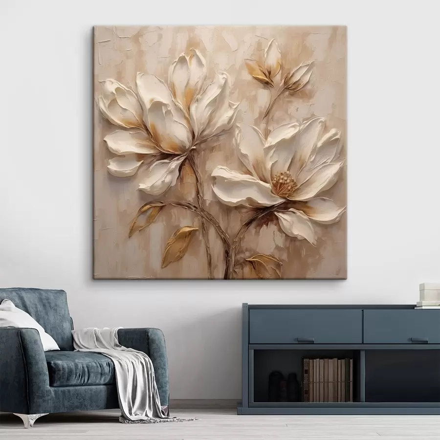 Glezna Vintage ziedi s48931