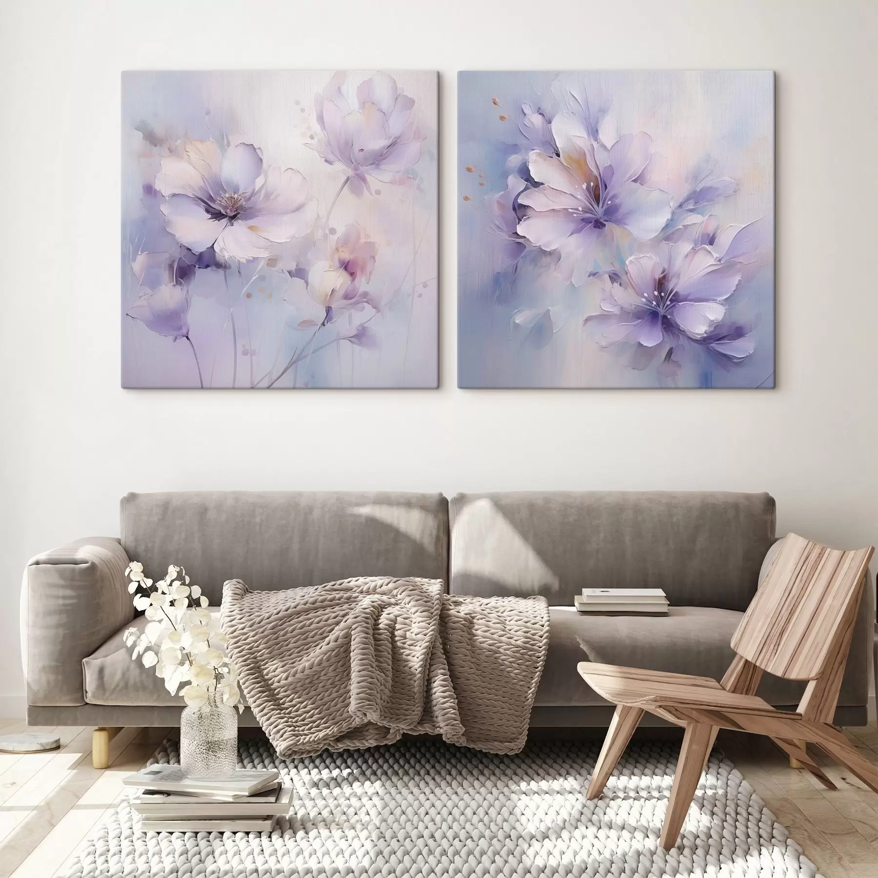 Glezna Stilizēti ziedi, imitējot gleznojumu m30414