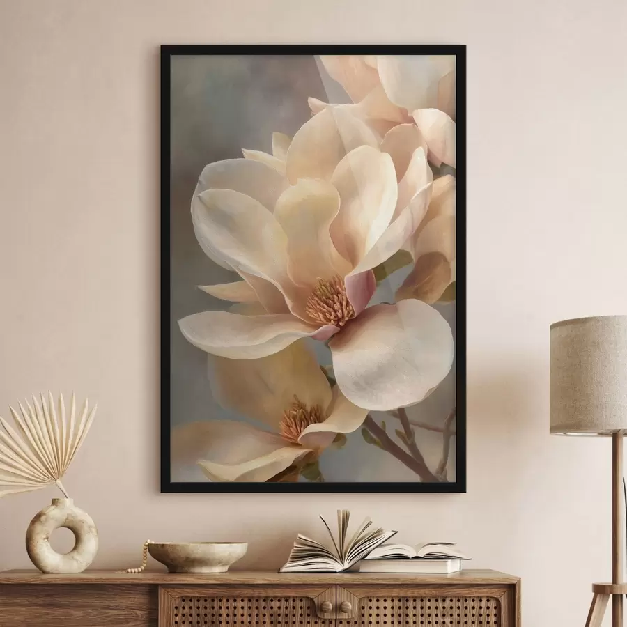 Fototapetes Magnolijas zieda tuvplāns f49016