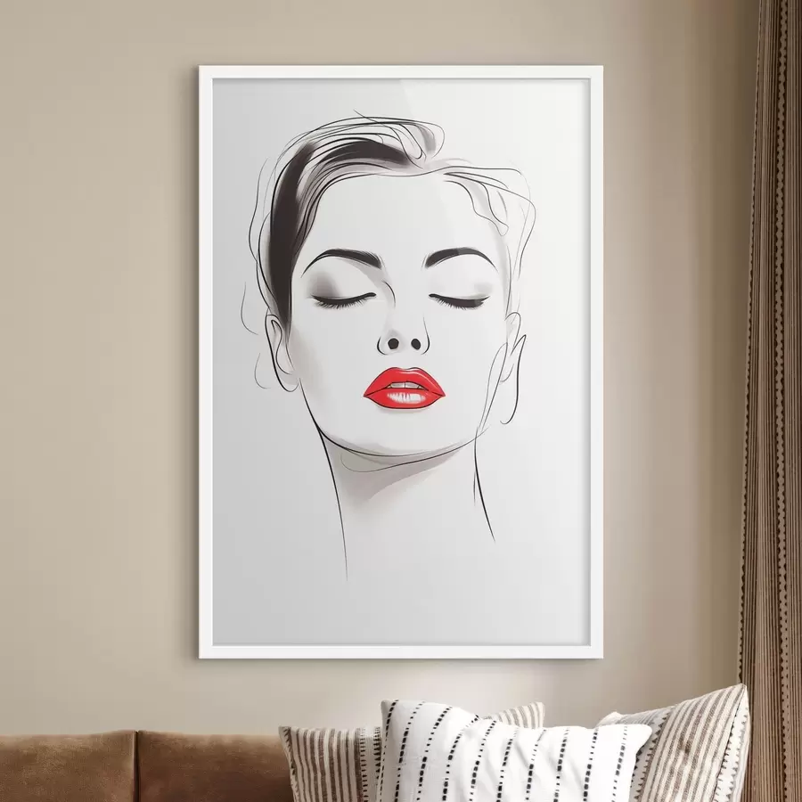 Fototapetes Minimālisma stila sejas zīmējumi f49025