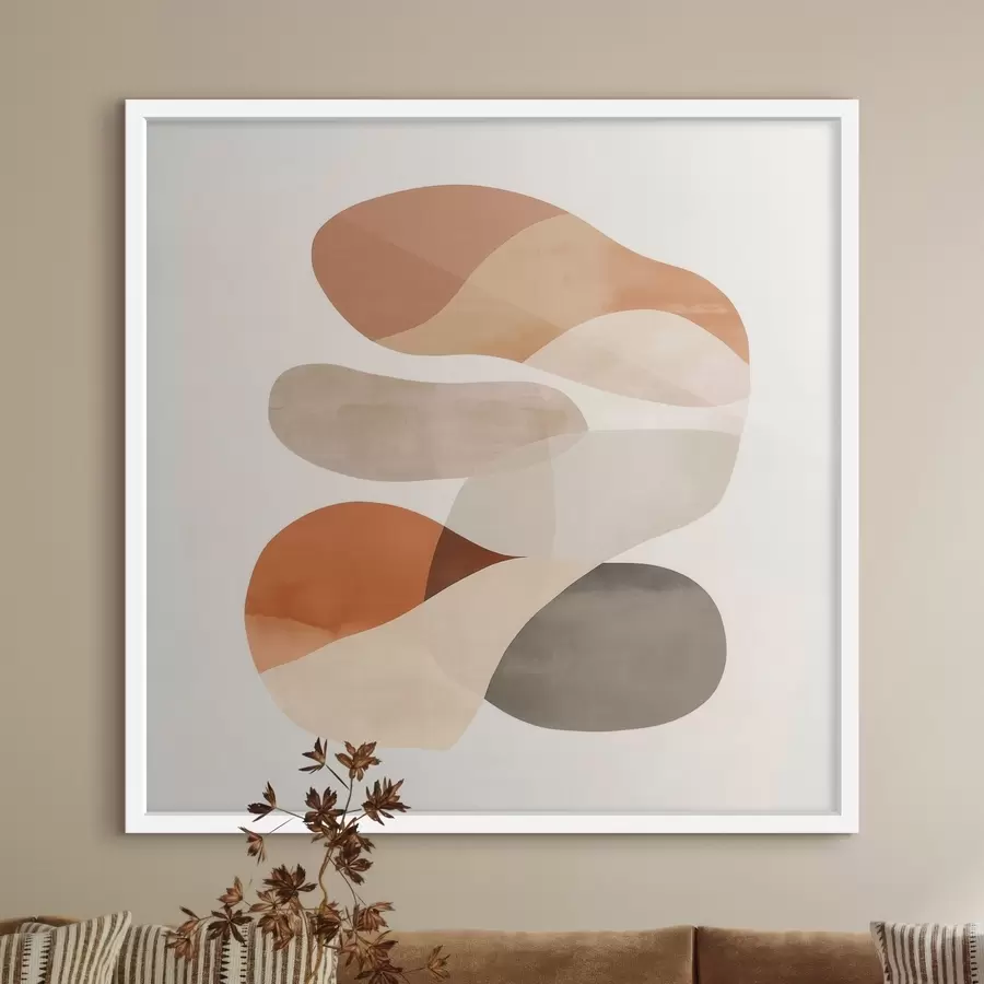 Fototapetes Caurspīdīgo ziedlapiņu un maigo formu harmonija minimālisma stilā f48864