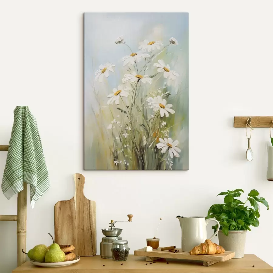 Glezna Maigu margrietiņu gleznojuma imitācija s49067