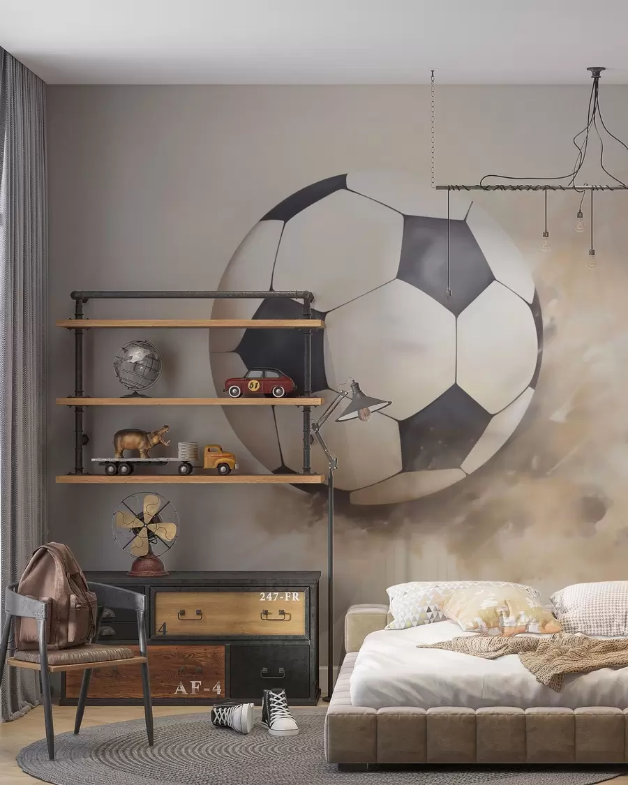 Fototapetes Futbola bumba kustībā w05640
