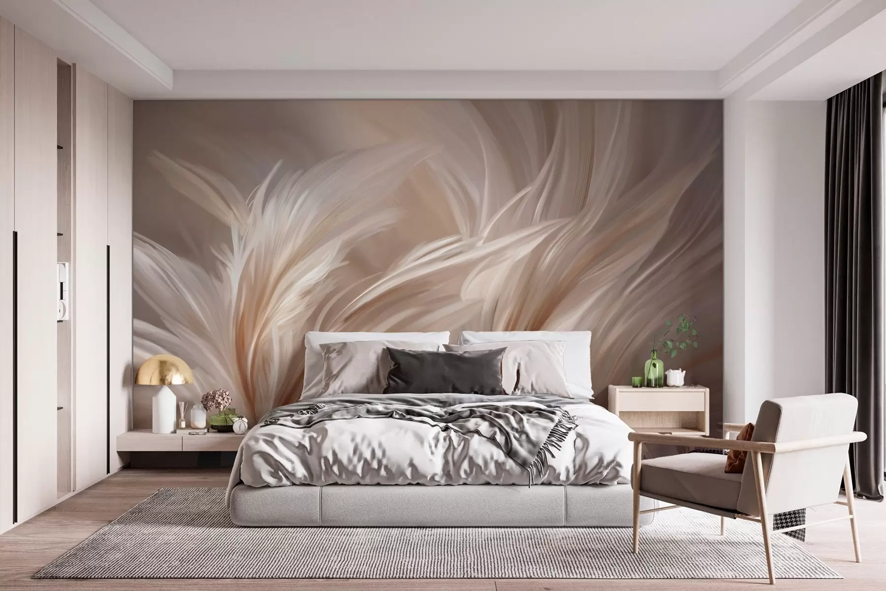 Fototapetes Elegantas spalvas smilškrāsas un brūnos toņos w05658