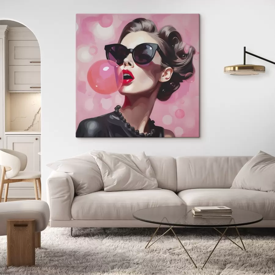 Glezna Meitenes ar saulesbrillēm imitācijas ilustrācija s49385