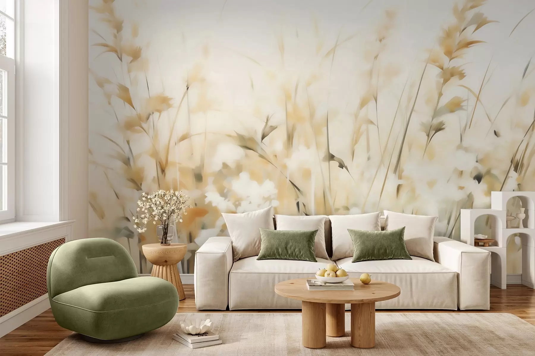 Fototapetes Glezniecības stila zāles imitācija w05669