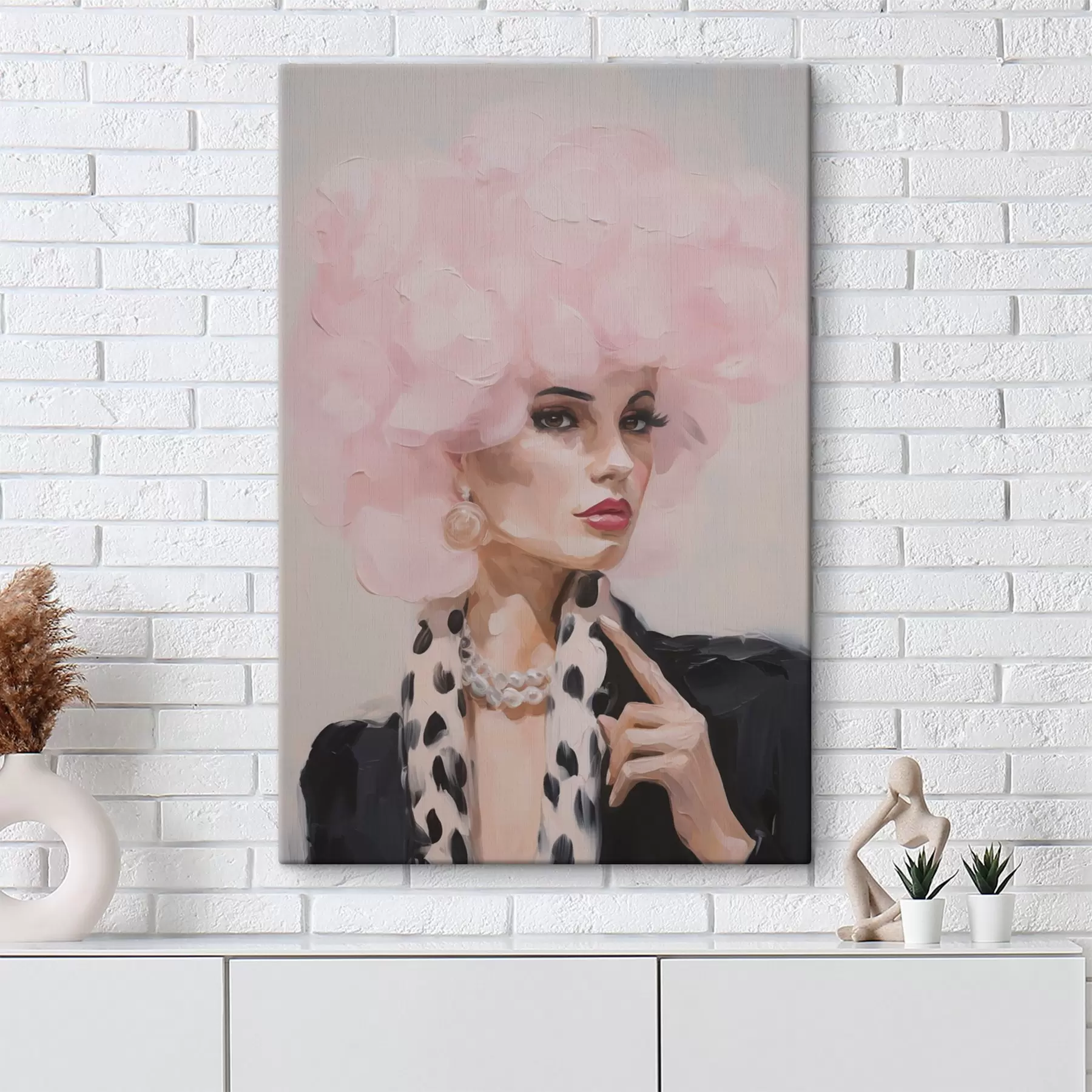 Glezna Stilīga sieviete – glezna imitācijā s49509