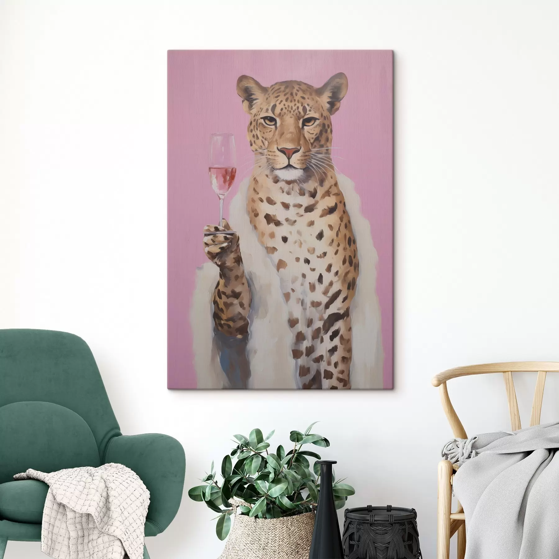 Glezna Leopards ar stikla imitācijas gleznu s49510
