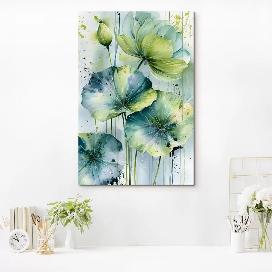 Glezna akvareļstilā gleznotas lilijas s49562