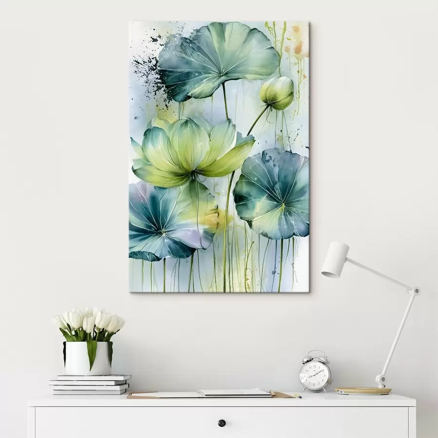 Glezna akvareļstilā gleznotas lilijas s49563