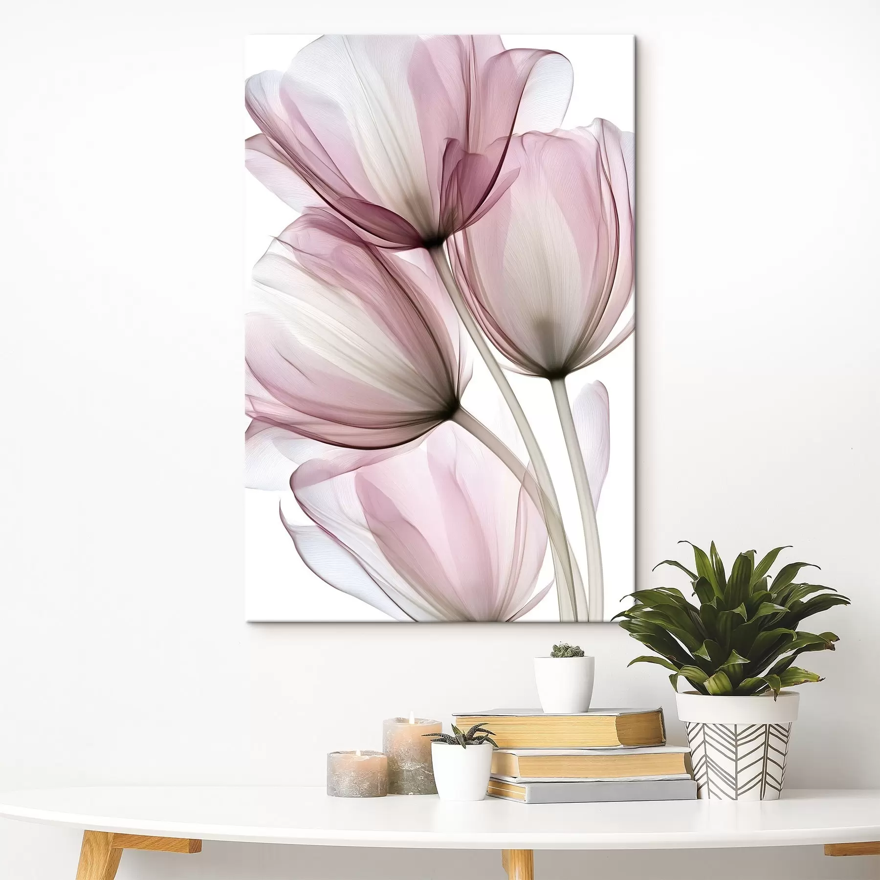 Glezna elegantas, daļēji caurspīdīgas tulpes s49565