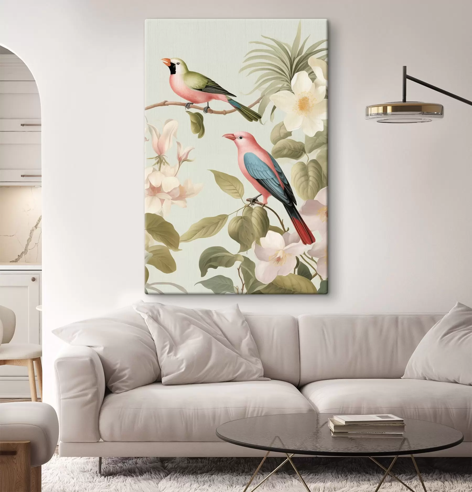 Glezna Kolibri ziedošā dārzā s49733