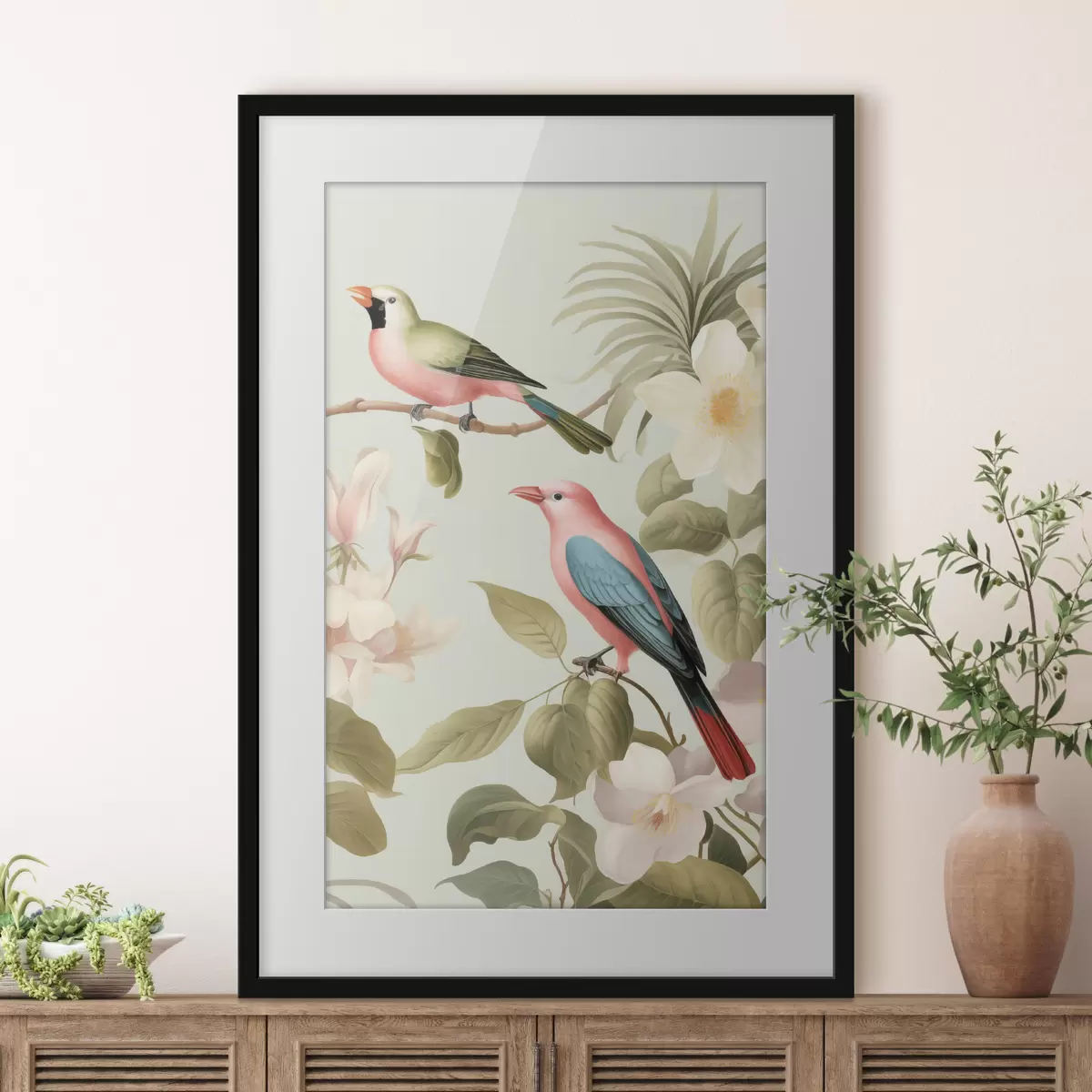 Plakāts Kolibri ziedošā dārzā f49733