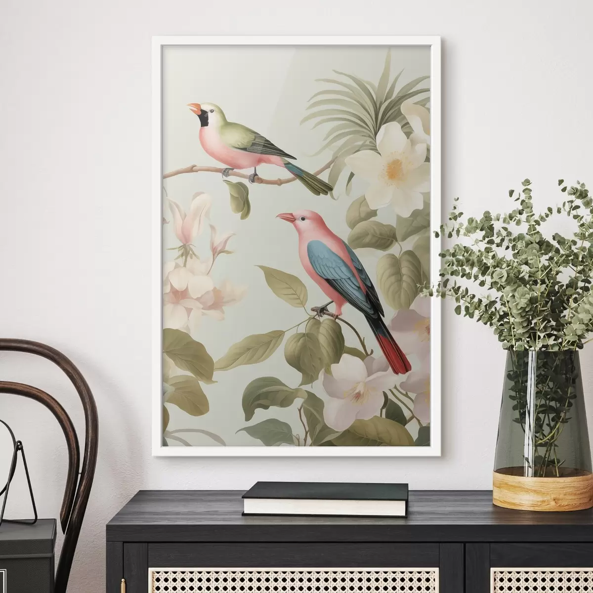 Plakāts Kolibri ziedošā dārzā f49733