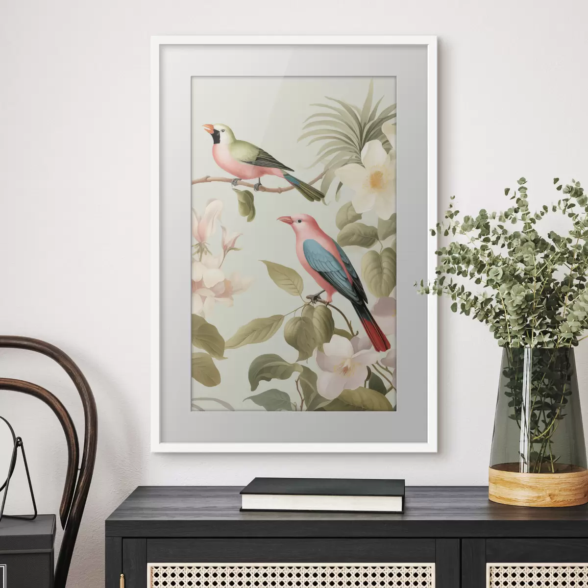Plakāts Kolibri ziedošā dārzā f49733