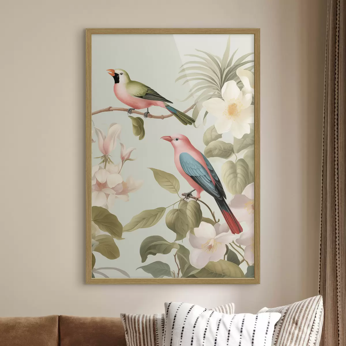 Plakāts Kolibri ziedošā dārzā f49733