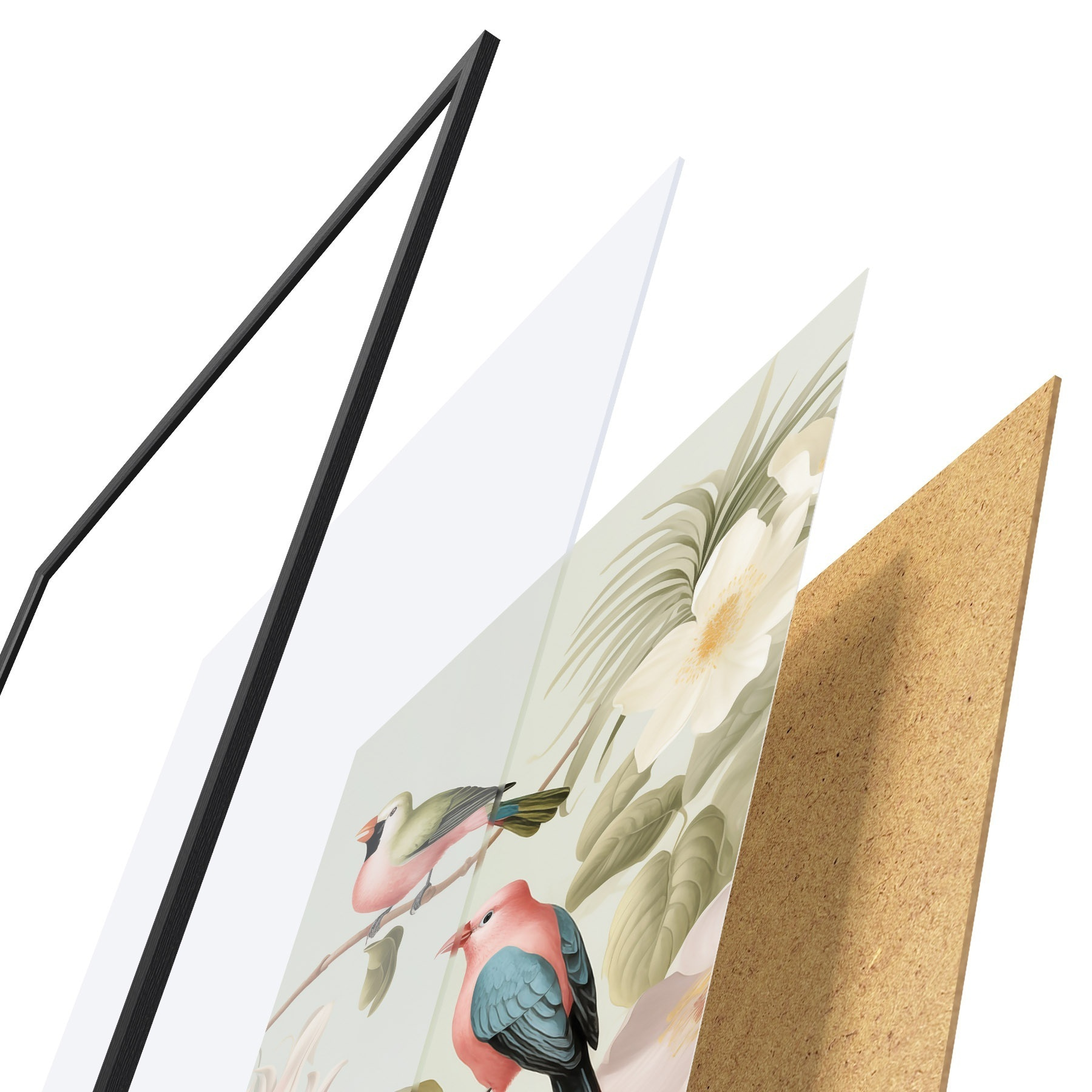 Plakāts Kolibri ziedošā dārzā f49733