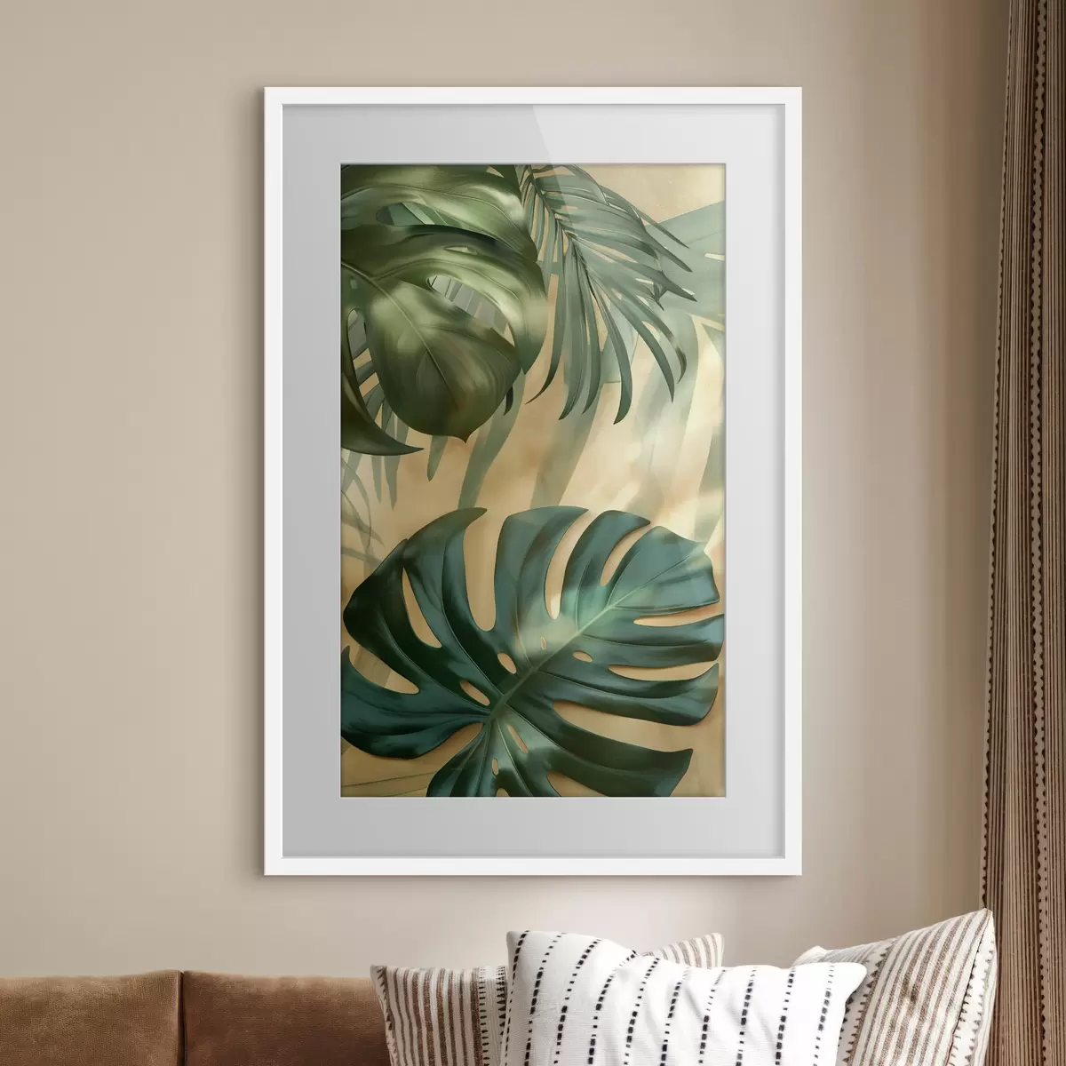 Plakāts Monstera un tropu augu lapas f49552