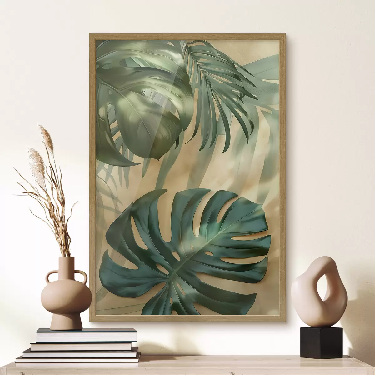 Plakāts Monstera un tropu augu lapas f49552