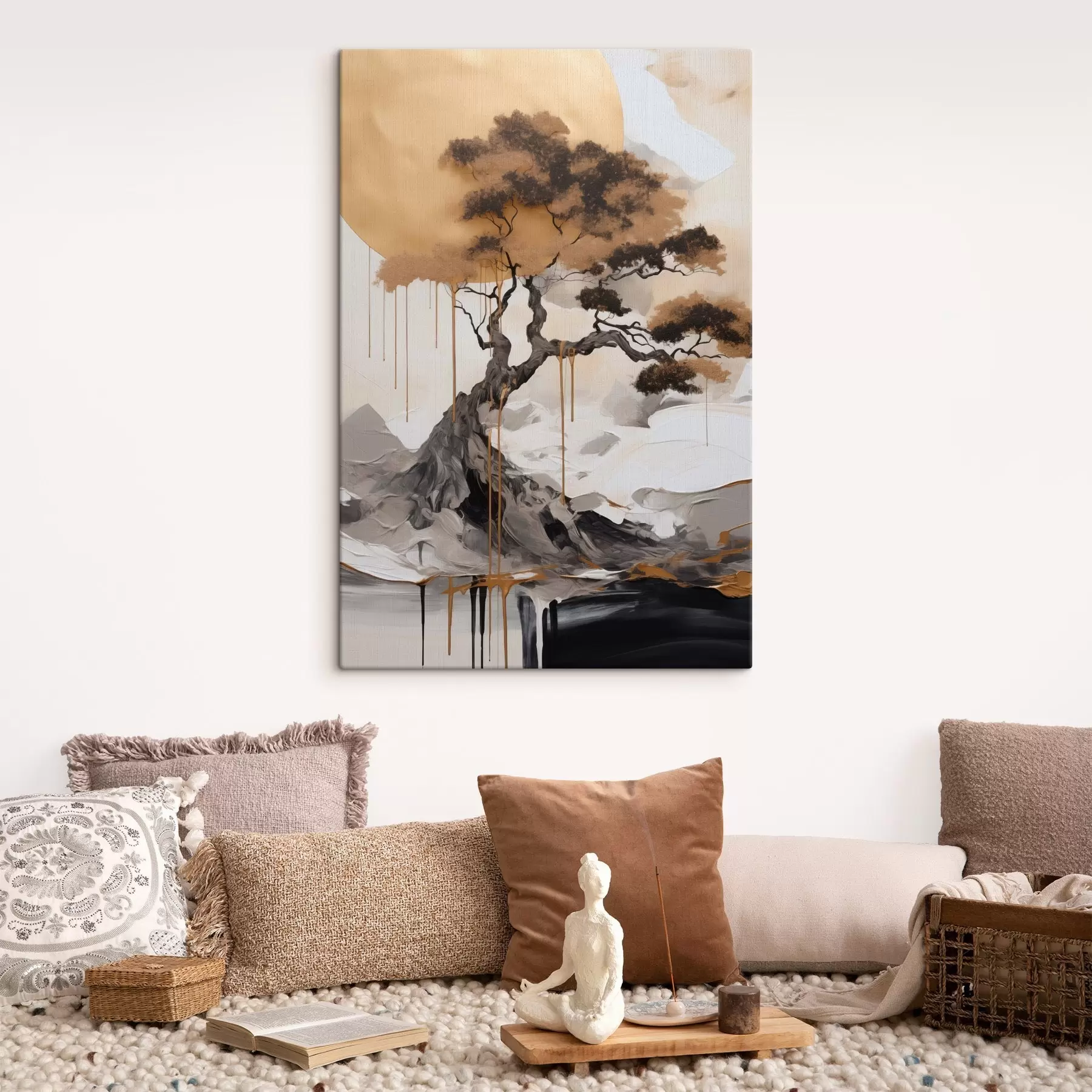Glezna Dekoratīvs bonsai koks, abstraktās mākslas glezna s49785