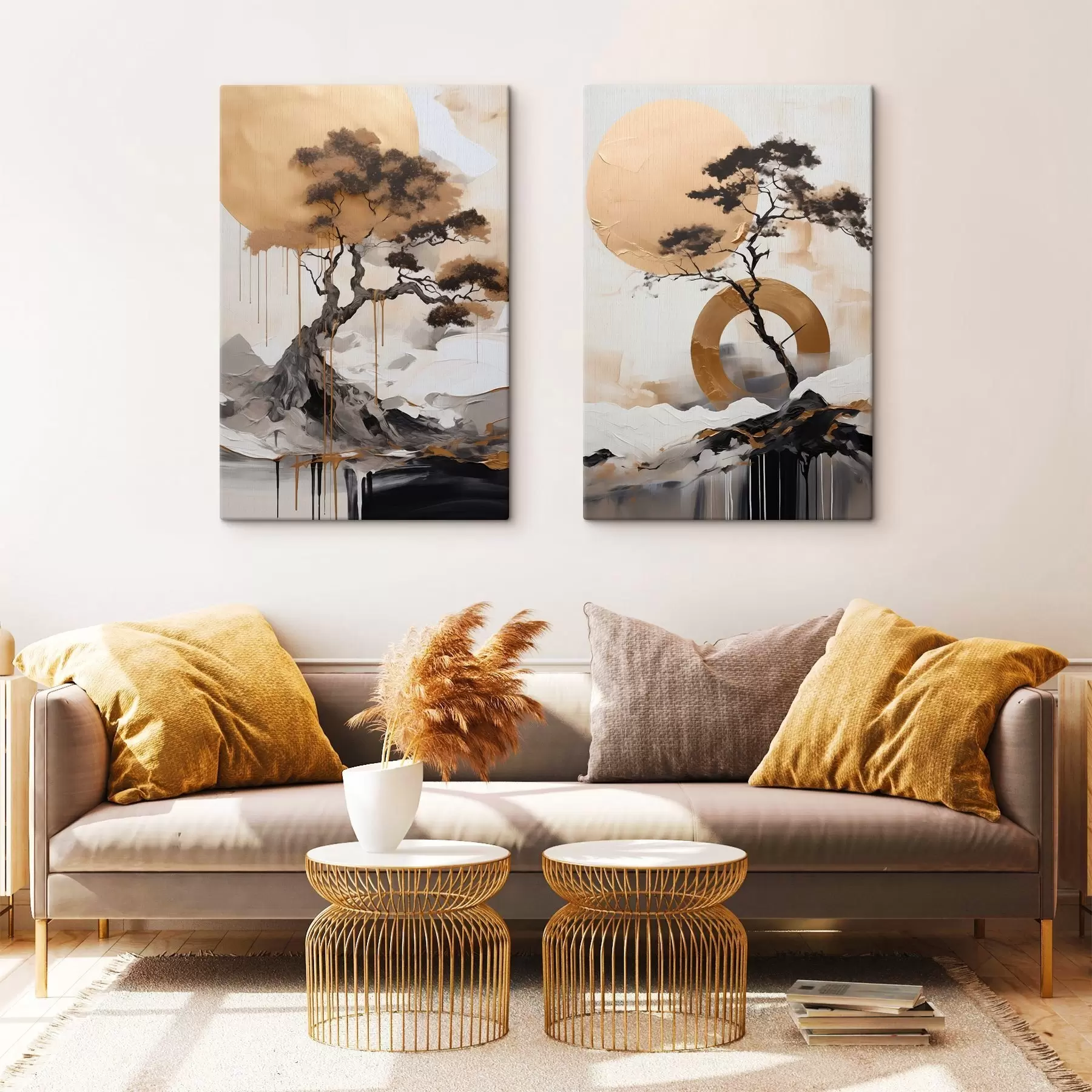 Glezna Dekoratīvs bonsai koks, abstraktās mākslas glezna m30688
