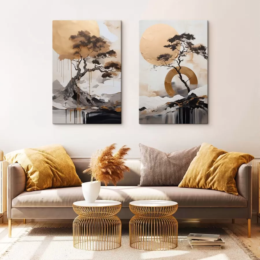 Glezna Dekoratīvs bonsai koks, abstraktās mākslas glezna m30688