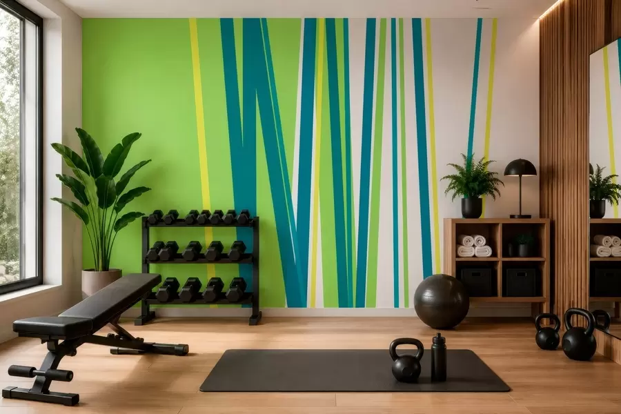 Fototapetes spilgta, abstraktā svītra w05749