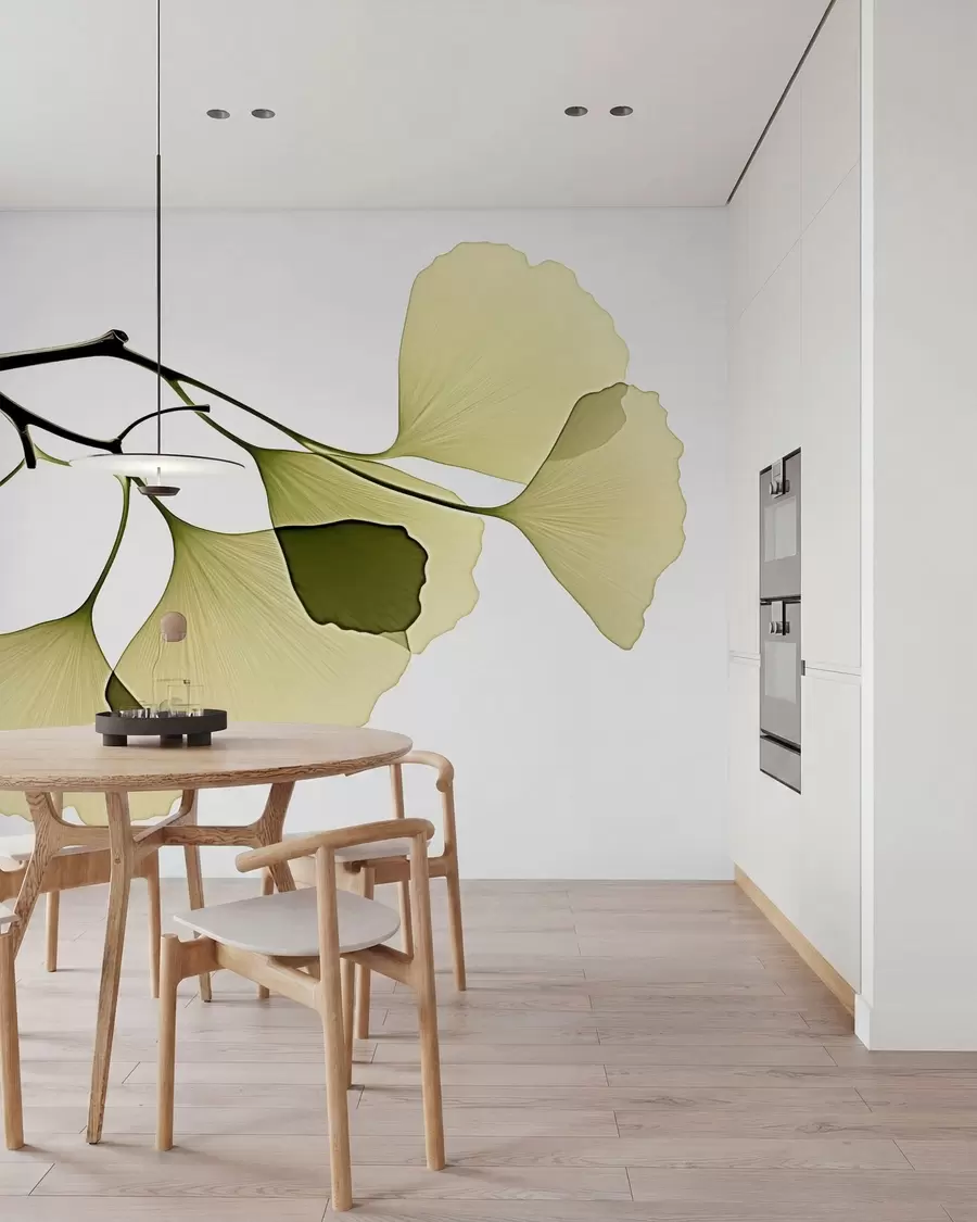 Fototapetes Ginkgo vēdekļveida lapas w09968