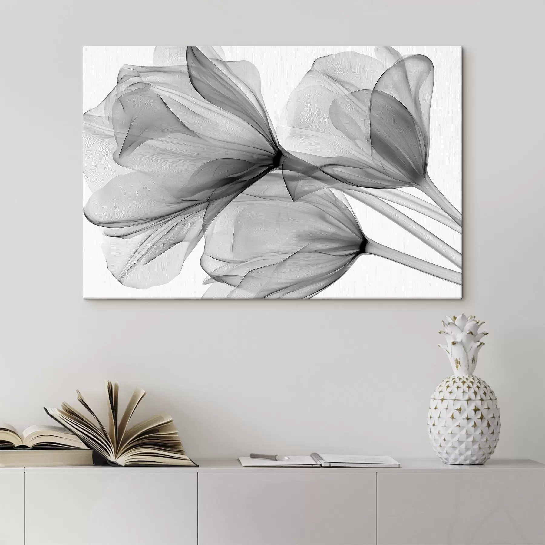 Glezna Melnbaltas tulpes rentgena stilā s49892