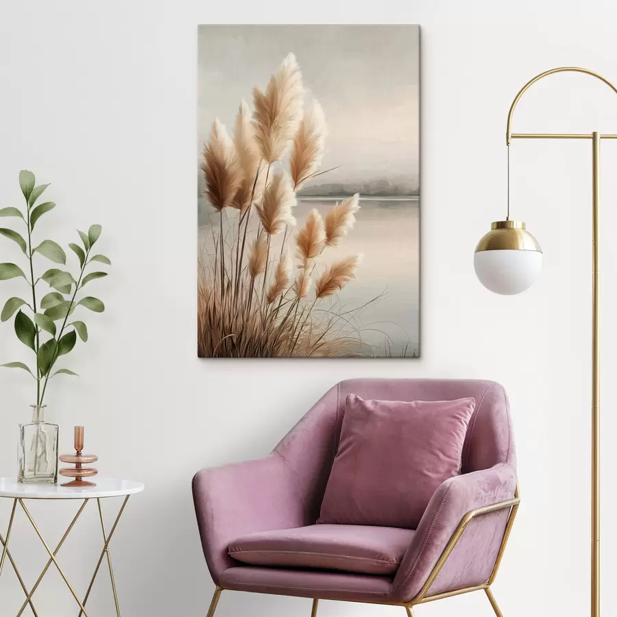 Glezna Pampas zāle pie upes s49925