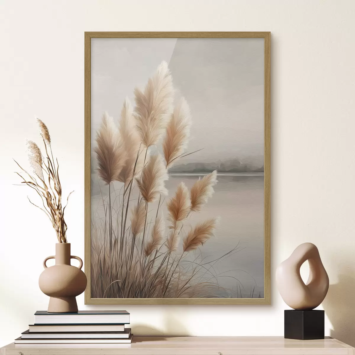 Plakāts Pampas zāle pie upes f49925