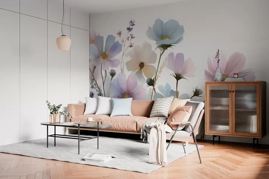 Fototapetes Mežziedi akvareļa stilā w05755