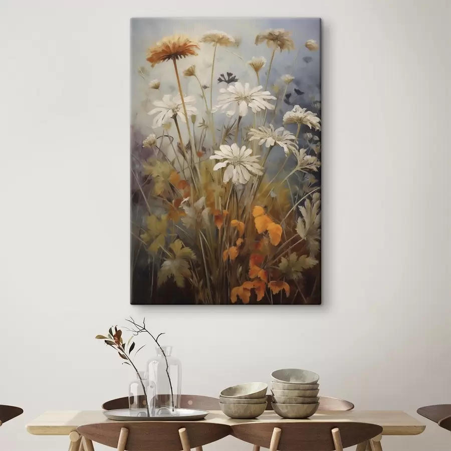 Glezna Meža ziedi un zāles, gleznas imitācija s50145