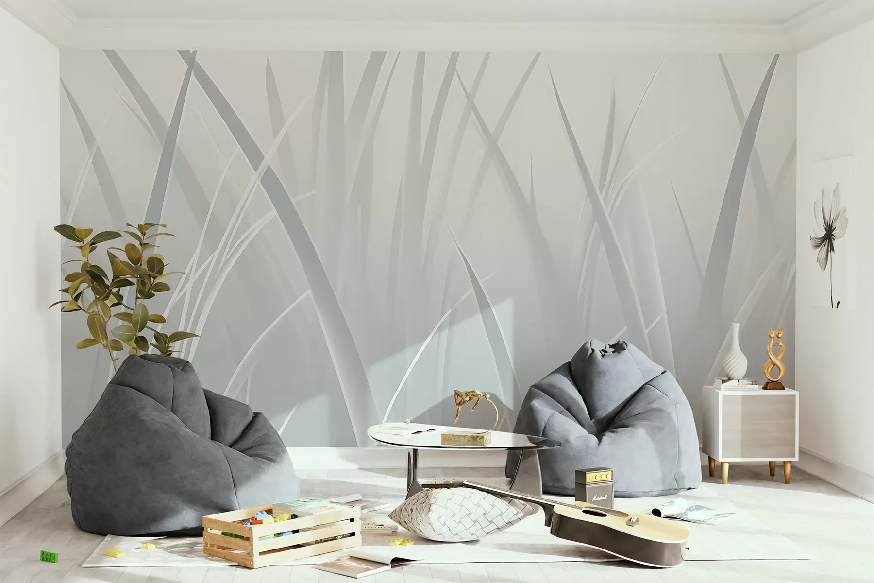 Fototapetes Zāle, asas lapas w05836