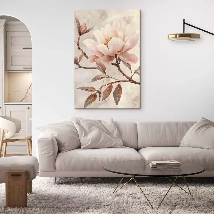 Glezna Zars ar peonijām un lapām s50292