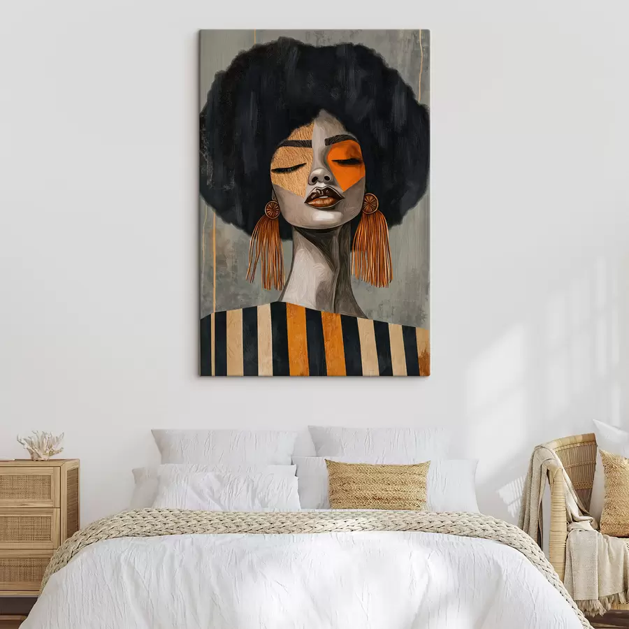Glezna Afro meitene s50336