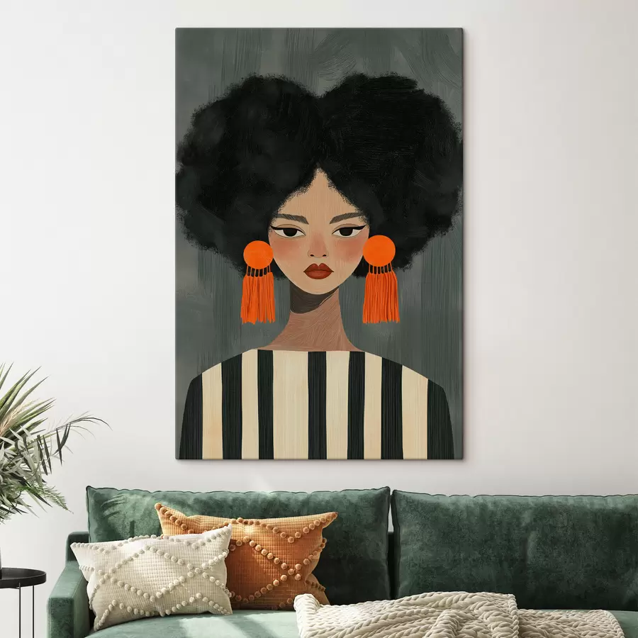 Glezna Afro meitene s50337