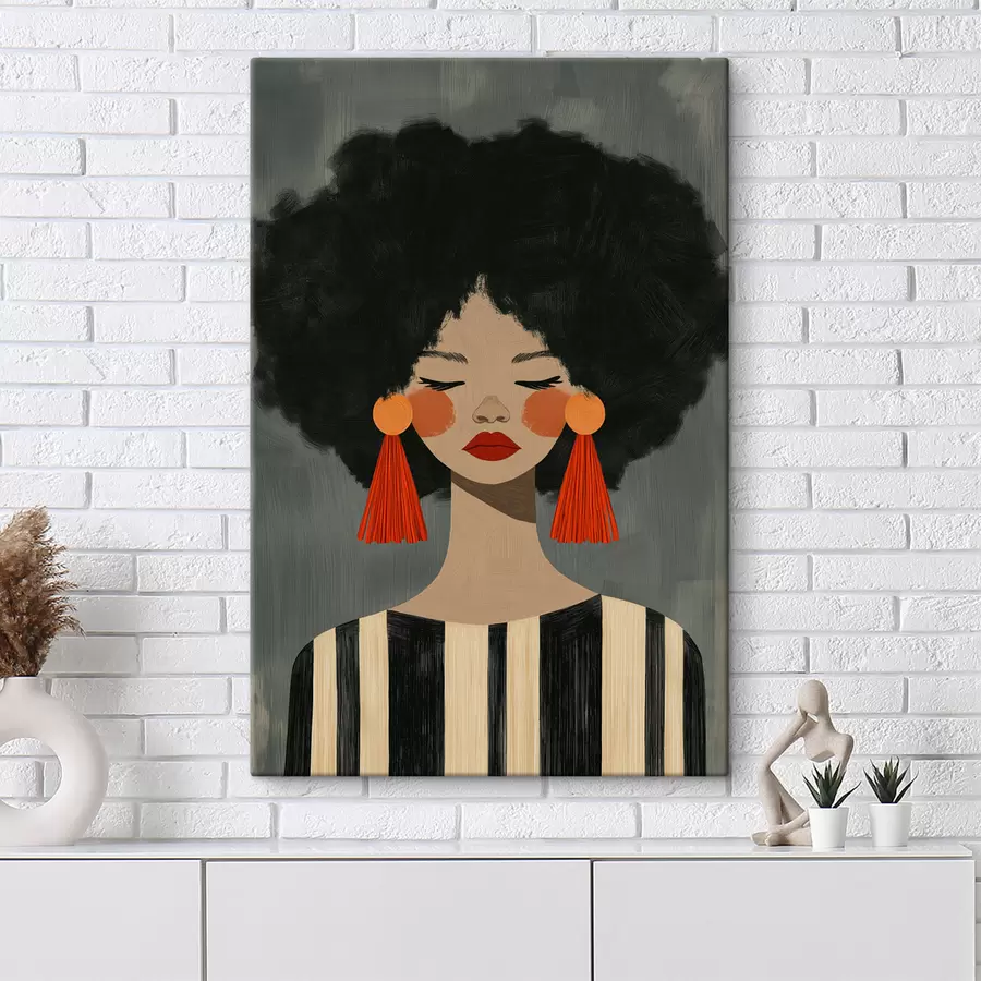 Glezna Afro meitene s50338