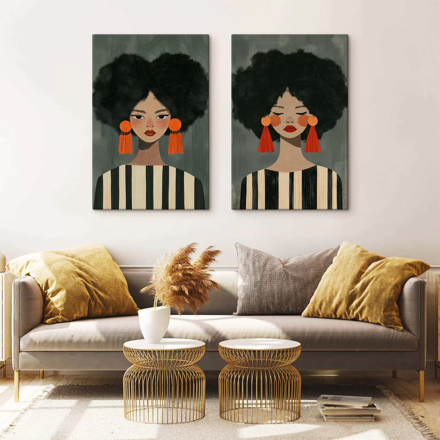 Glezna Afro meitenes m30882