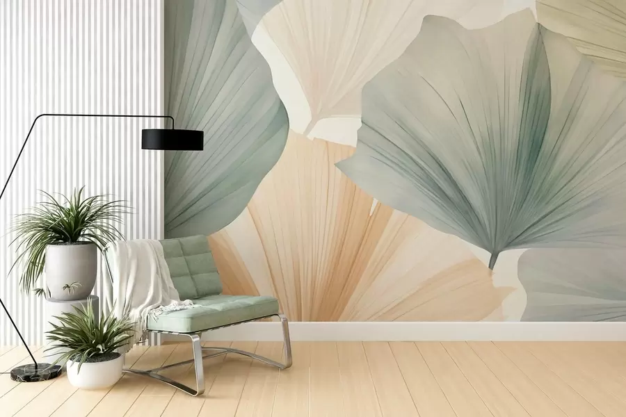 Fototapetes Apļveida ginkgo lapa w05772