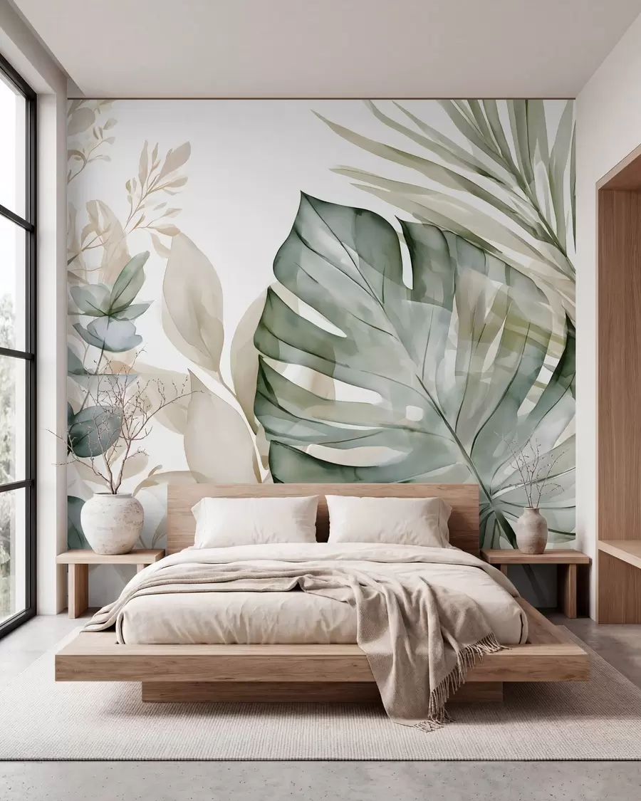Fototapetes Monstera akvarelī w05867