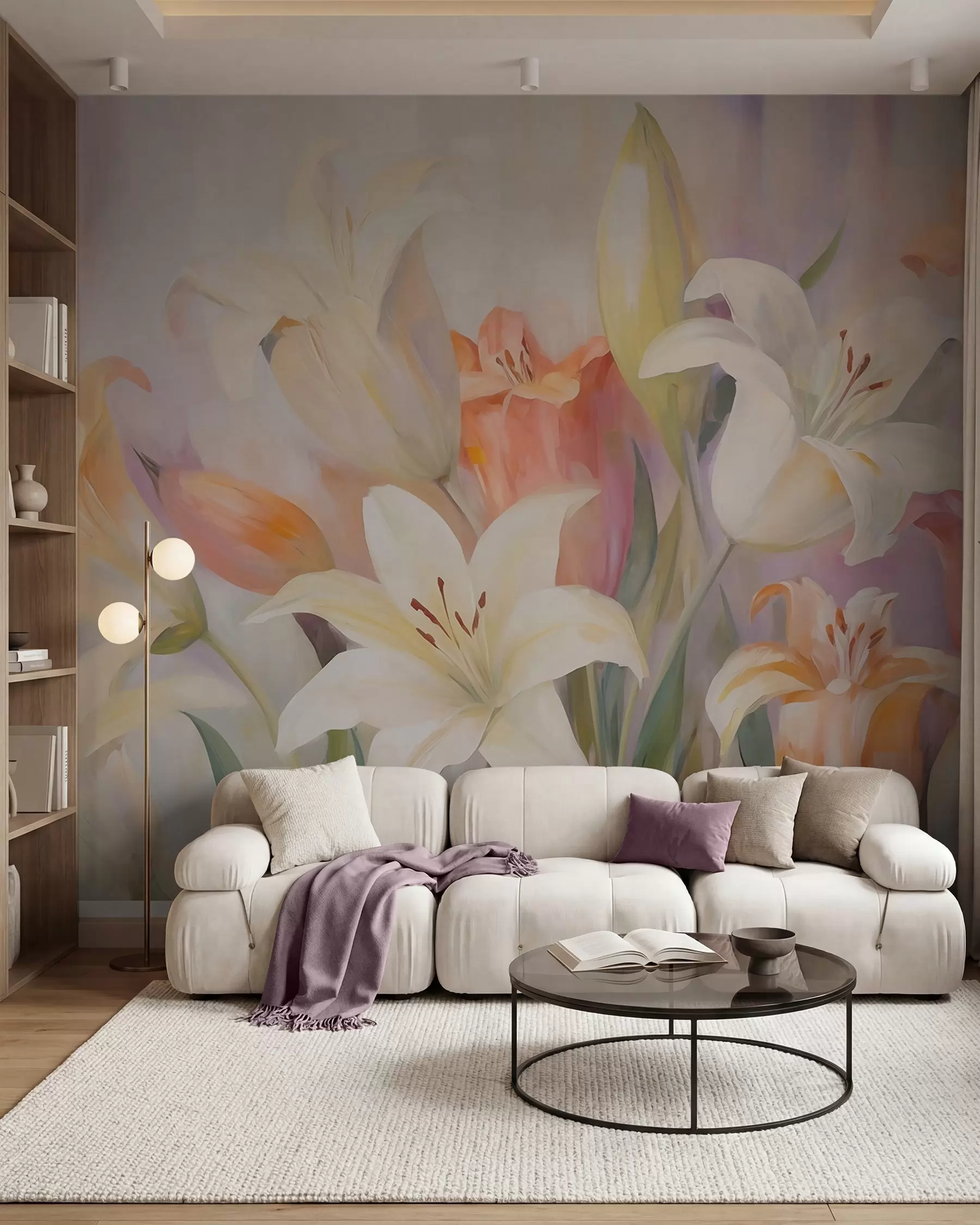 Fototapetes Lilijas pasteļtoņos w05878