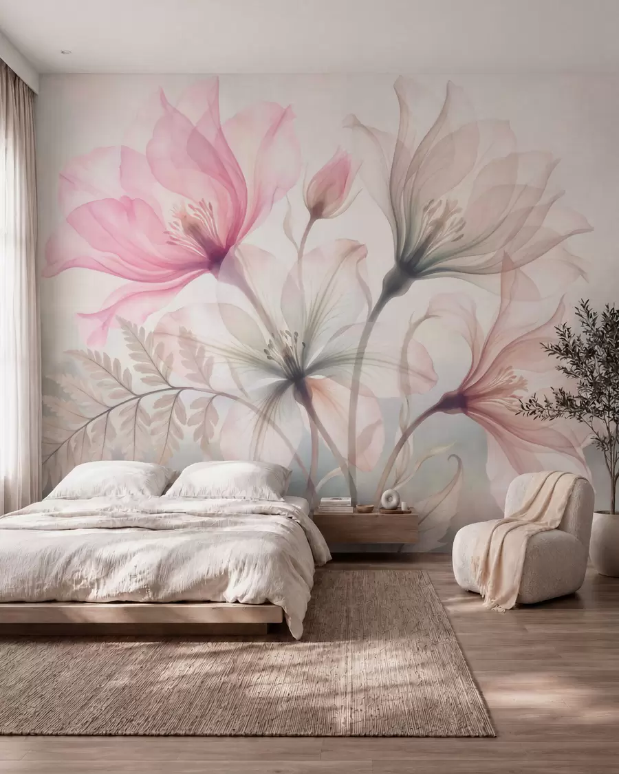 Fototapetes Magnolija akvarelī w10009