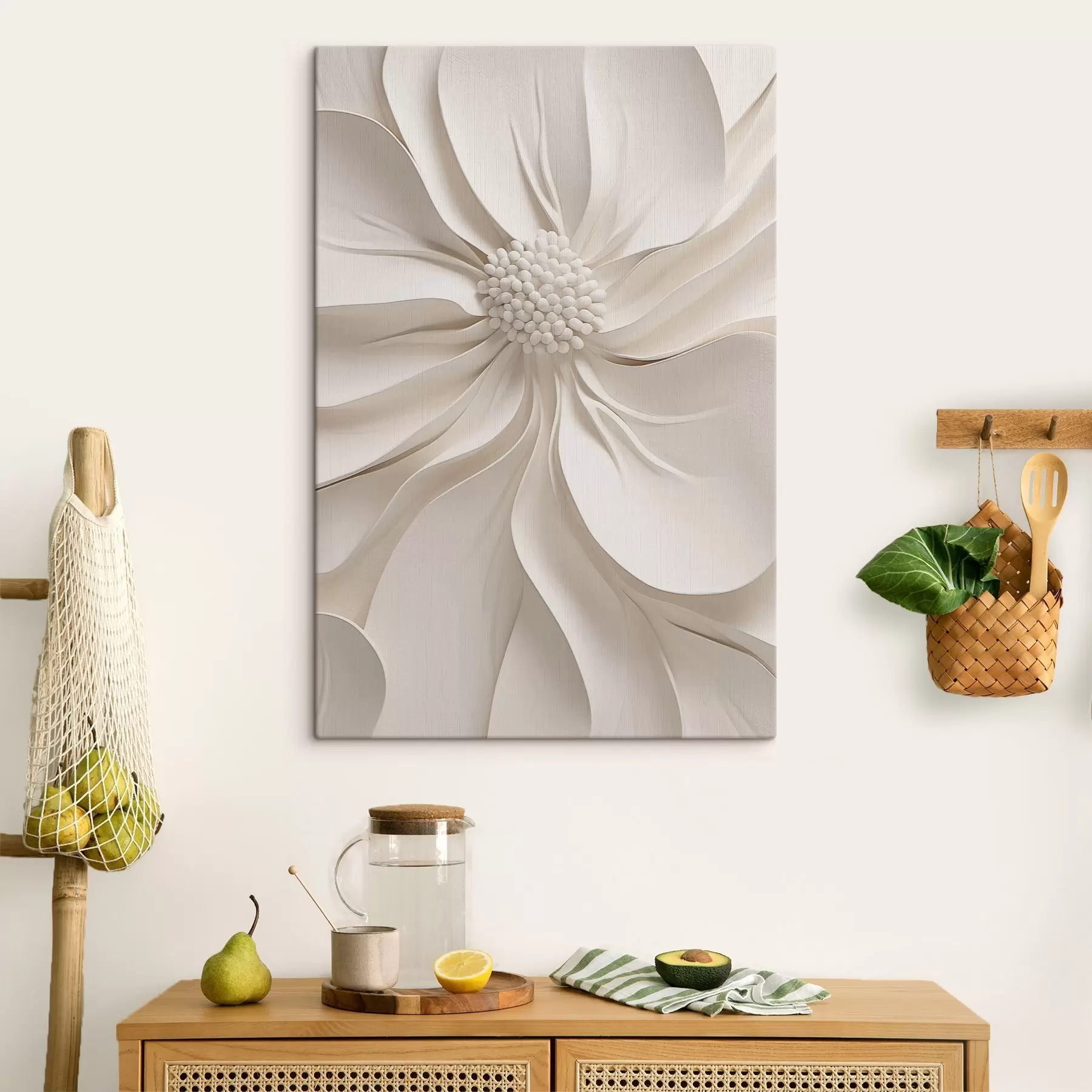 Glezna 3D „White Petal“ tuvplāns s50399