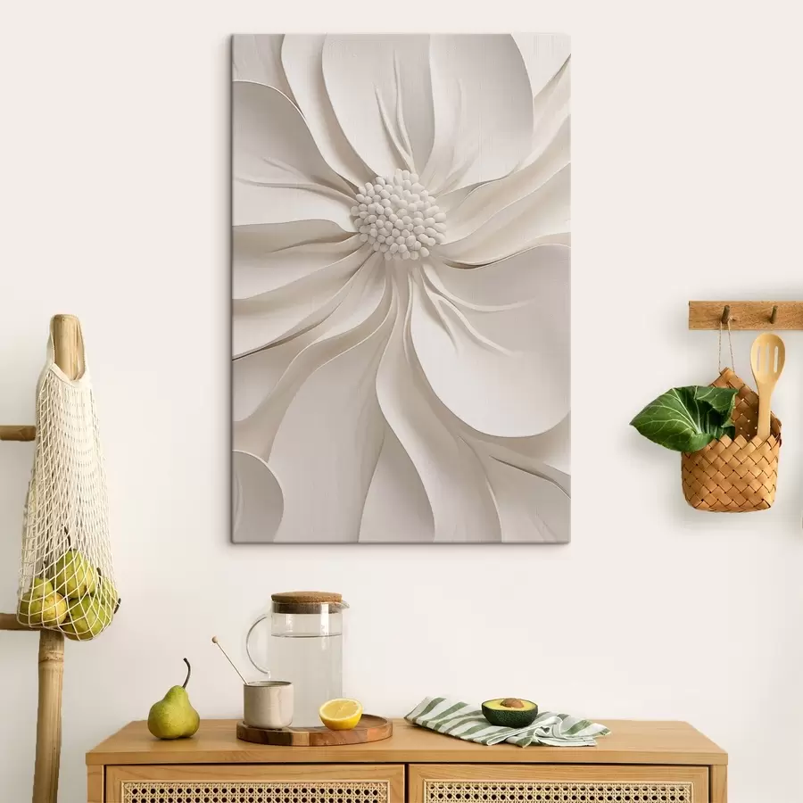 Glezna 3D „White Petal“ tuvplāns s50399