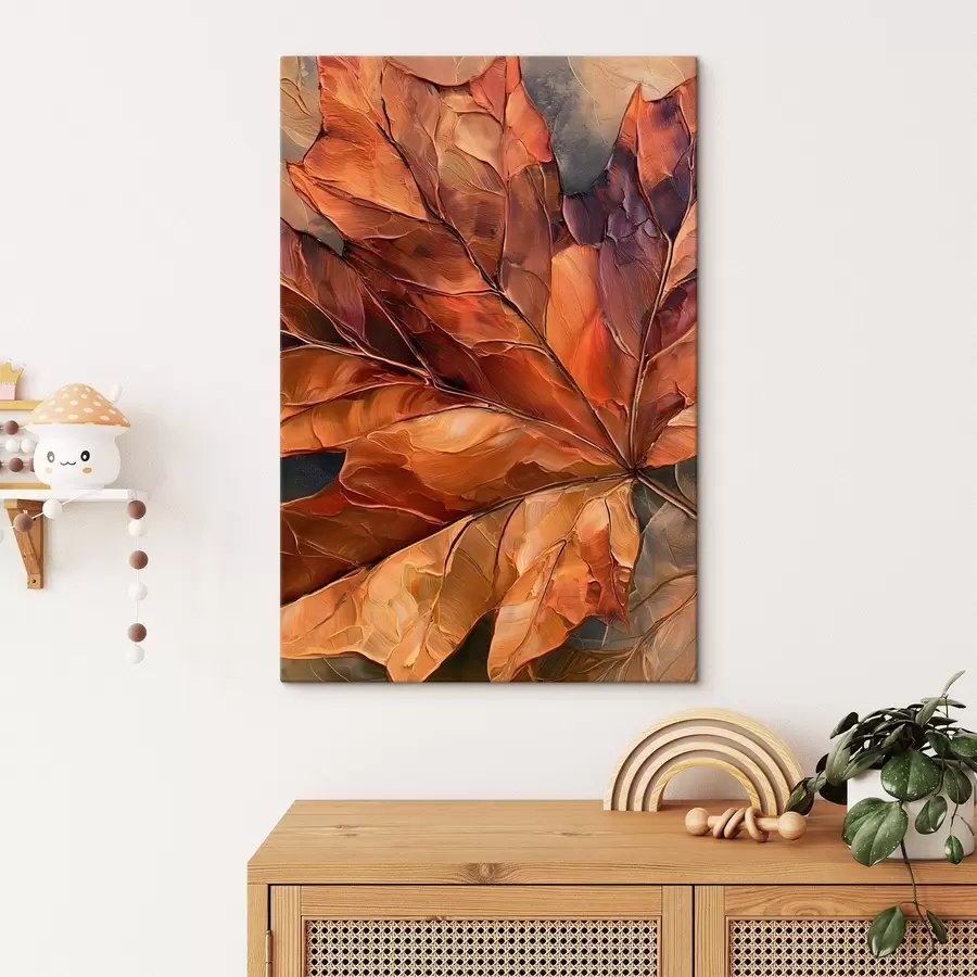 Glezna Liels rudens kļavas lapas s50488