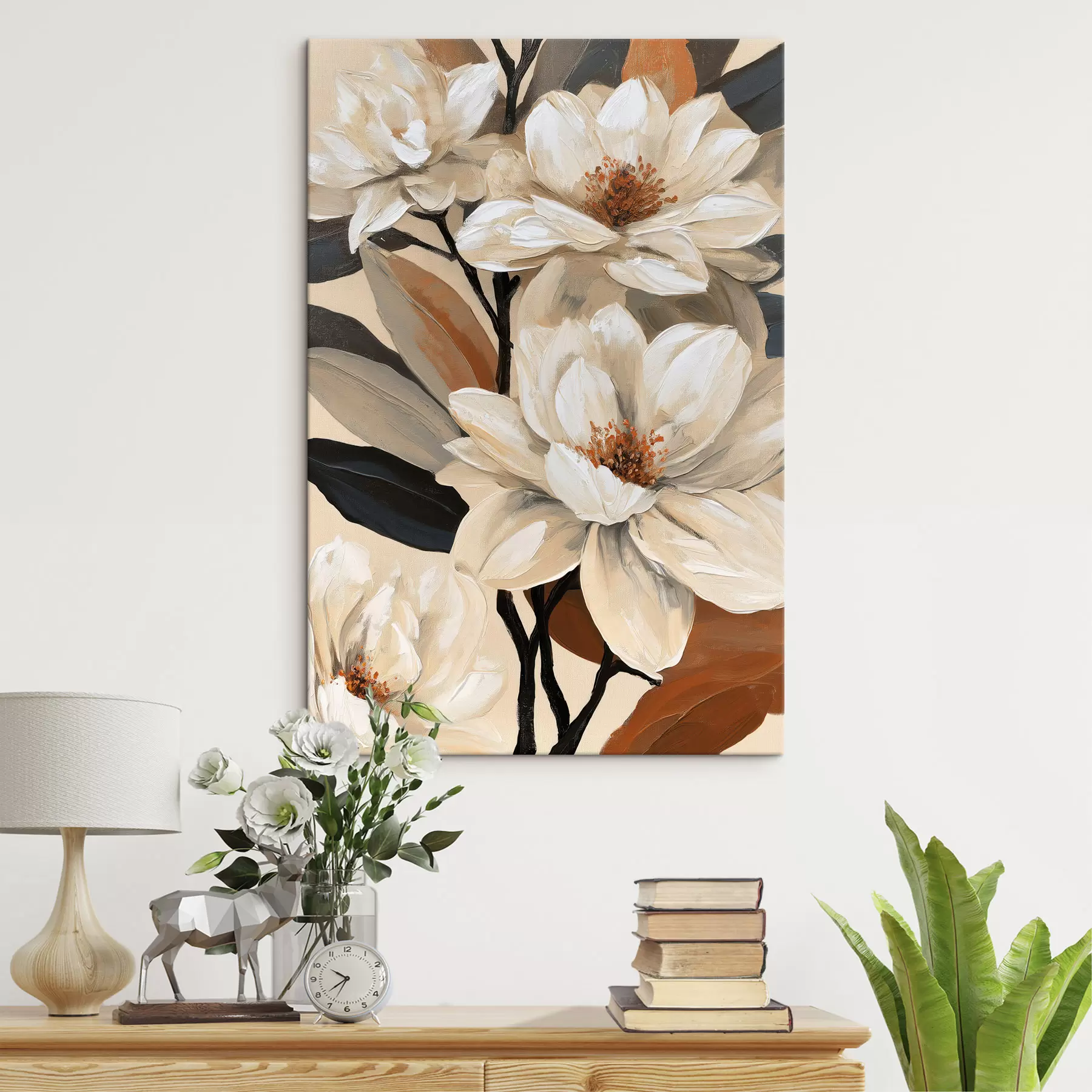 Glezna Magnolijas vintage stilā s50684