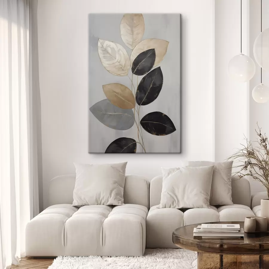 Glezna Zariņš ar lapām, imitēta glezna s50779