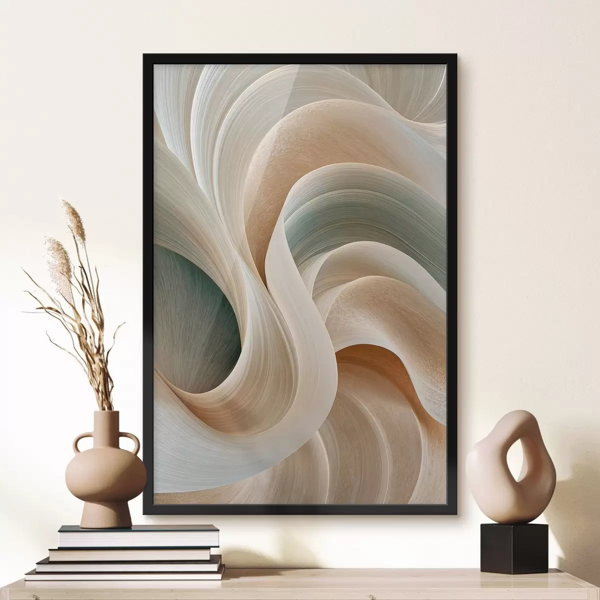 Plakāts Abstraktas, maigas viļņveida līnijas f50856