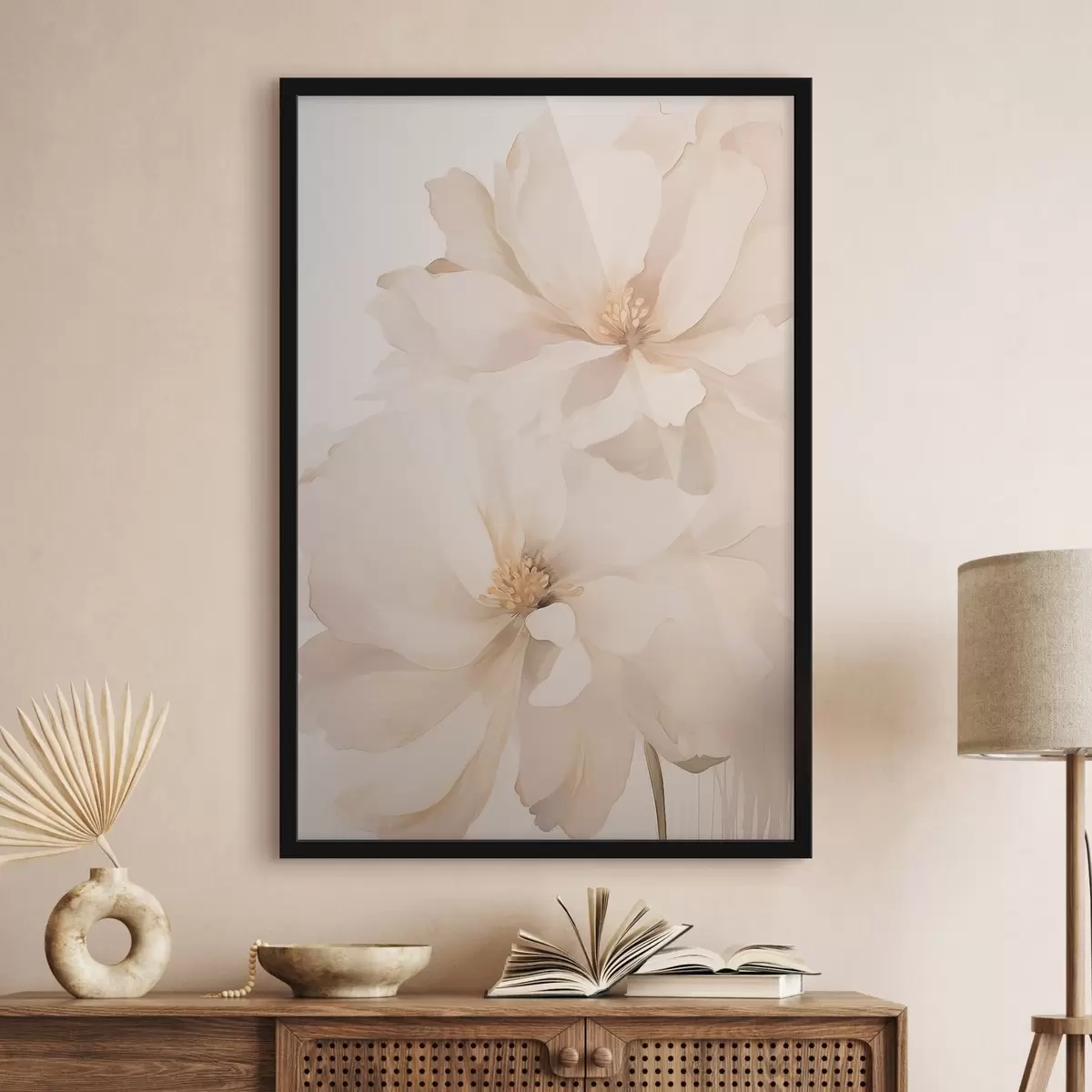Plakāts Maigā krēmkrāsas peonija f50910